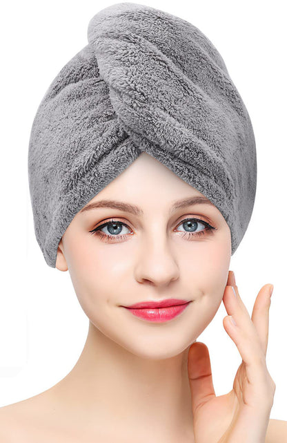 Gorro de ducha con toalla para secar el cabello de moda