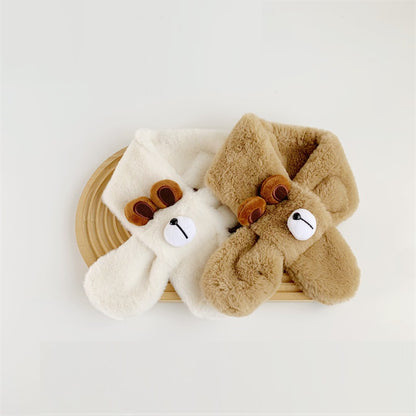 Baby Jungen und Mädchen Winter Thermal Cute Bear Kinder Plüsch Schal