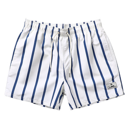 Pantalones de playa de hombre de doble capa de secado rápido y rayas