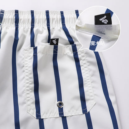 Pantalones de playa de hombre de doble capa de secado rápido y rayas