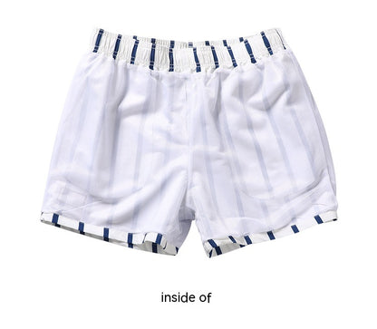 Pantalones de playa de hombre de doble capa de secado rápido y rayas