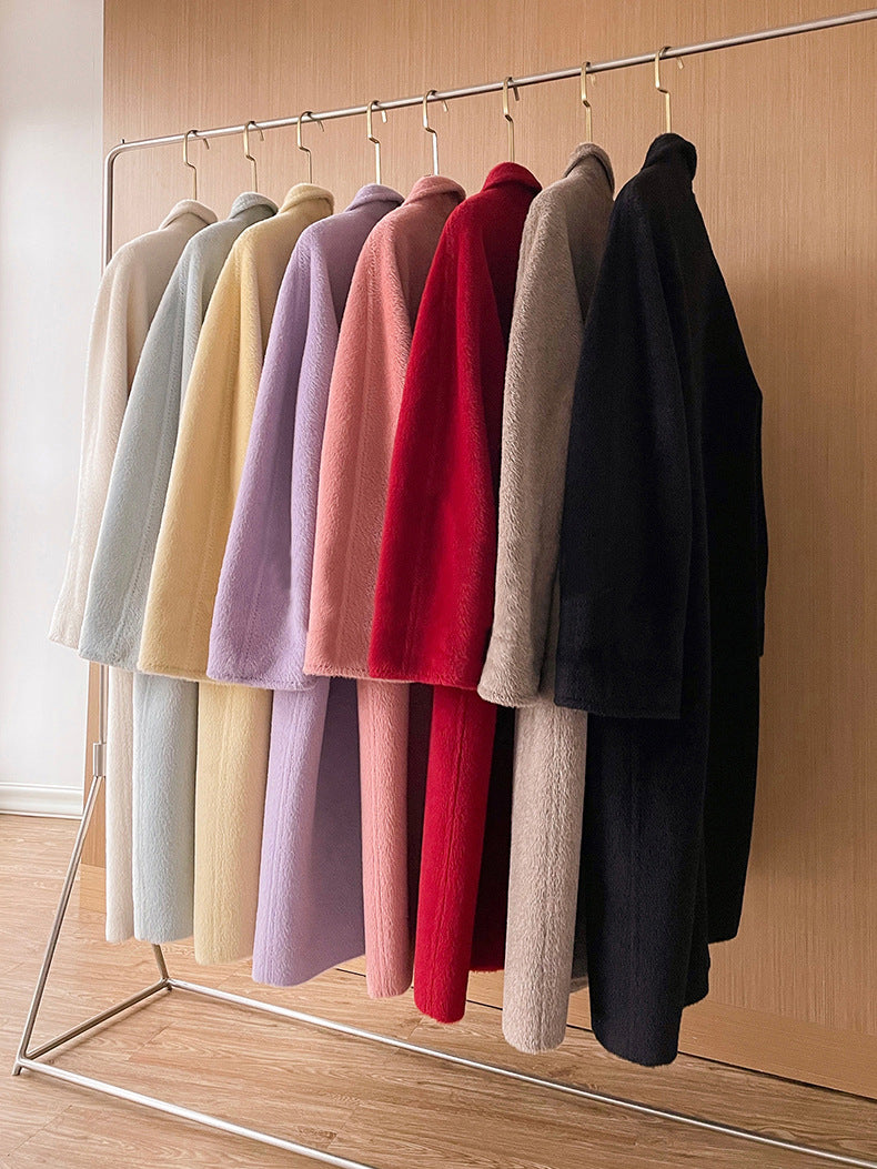 Women's Mid-length Winter Thick Woolen Cashmere Coat