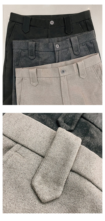 Youth Business Fashion Solid Color Simple Pencil Pants Suit Pants