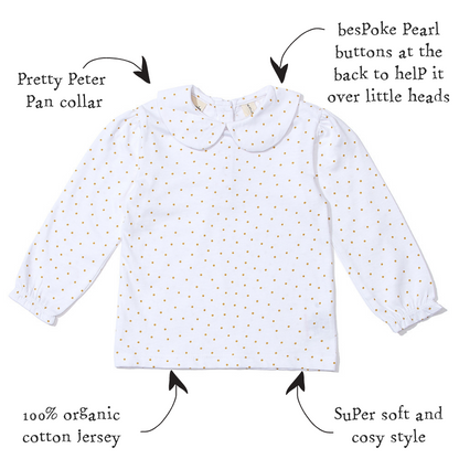 Peter Pan Collar - Gold Dot