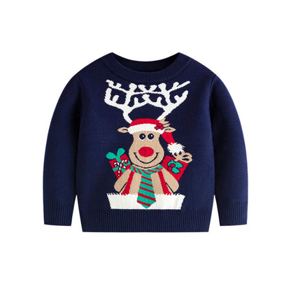 Children's cartoon Christmas baby base pullover sweater