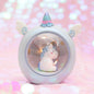Cartoon Round Night Light LED Battery Night Light Child Baby Room Desktop Decoration Decoration Lamp Gift Small New