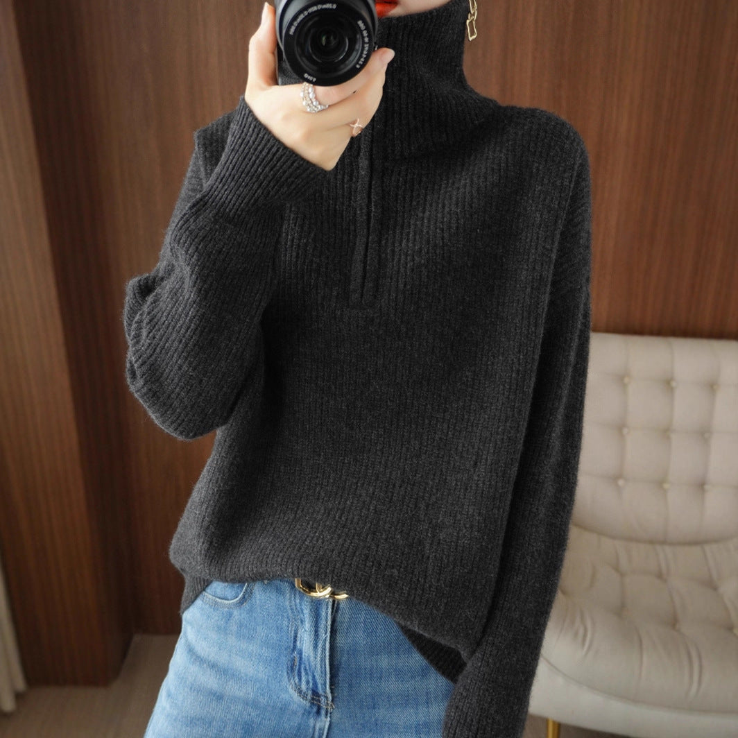 Women's Thickened Pullover Knitted Sweater Top