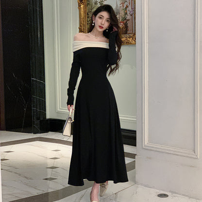 Off-Shoulder Strickkleid Damen