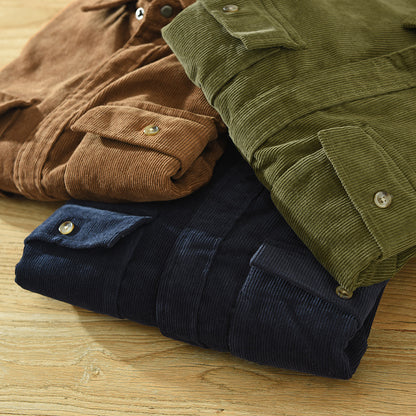 Chaqueta informal holgada con bolsillos para hombre