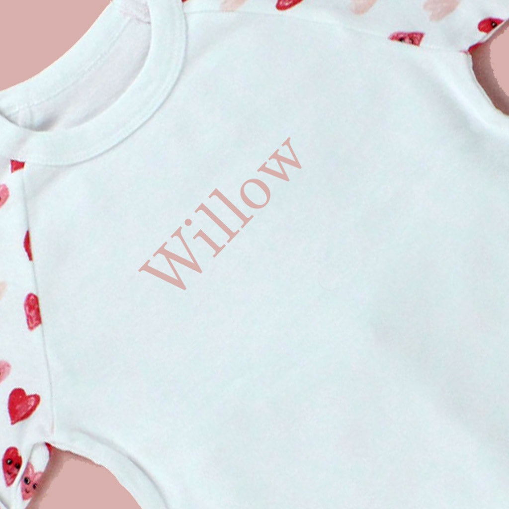Heart Print Children's Pyjamas, 1-2 Years - Personalise