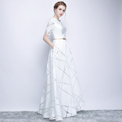 Vestido de anfitriona de banquete elegante y delgado para mujer