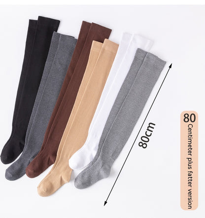 Lengthened Overknee Plus-sized Silicone Non-slip High-top Cotton Socks