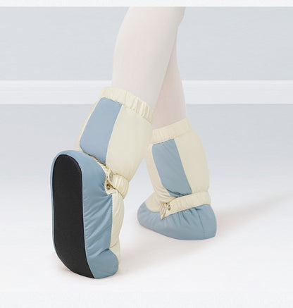 Botas de nieve para bailar, forro polar, para mujer, para bailar, ballet, suela blanda, para entrenamiento