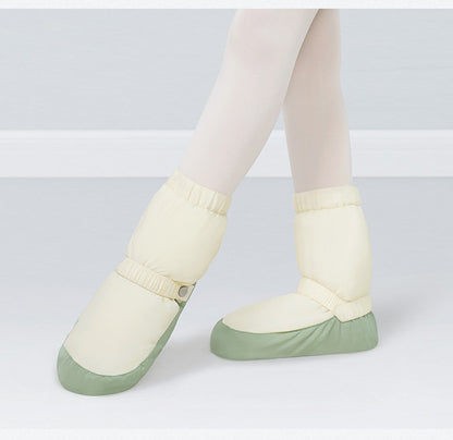Botas de nieve para bailar, forro polar, para mujer, para bailar, ballet, suela blanda, para entrenamiento