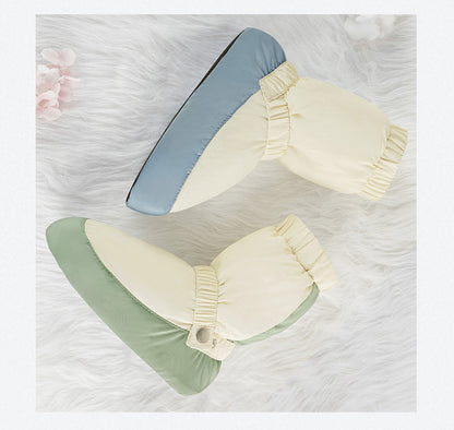 Botas de nieve para bailar, forro polar, para mujer, para bailar, ballet, suela blanda, para entrenamiento