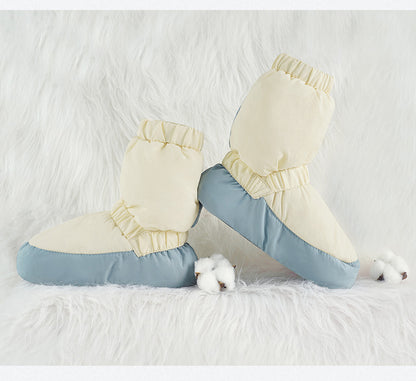 Botas de nieve para bailar, forro polar, para mujer, para bailar, ballet, suela blanda, para entrenamiento