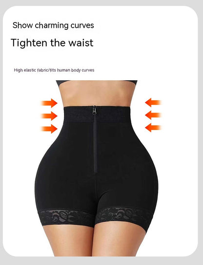 New Hip Slimming Clothes Abdominal Pants Zipper Hip Lifting