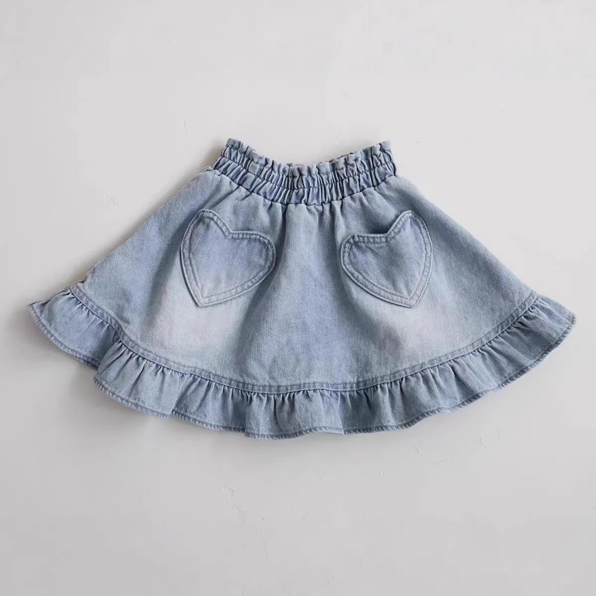 Cowboy skirt with heart-shaped pocket