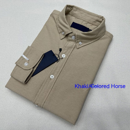 Camisa de manga larga para hombre, informal, de negocios, para primavera y otoño