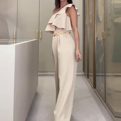 Damen Bodysuit mit Slim Fit und einfarbigem Design, unregelmäßigen Rüschen