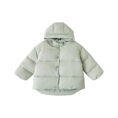 Chaqueta de plumas con capucha para niñas, estilo occidental, bonita