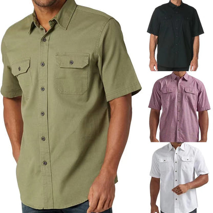 Camisa de negocios de moda para hombre de manga corta