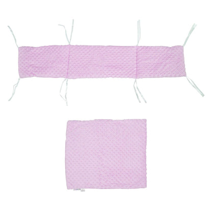 2pc Dimple Crib/Cradle Quilt & Bumper Bedding Set