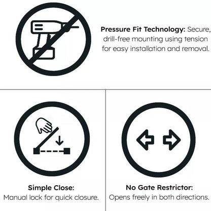 2x FYLO Baby Safety Stair Gate Pressure Fit  Extra Wide