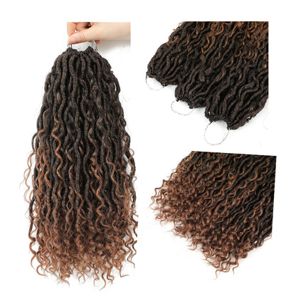 Concubina Feizifeizi, cabello de crochet con fibra química, trenzas sucias