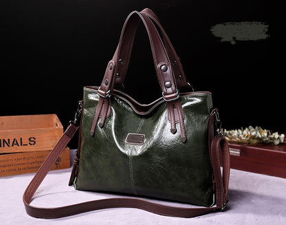 Retro Fashion Tote Casual Weiche Leder Schulter Crossbody Große Kapazität frauen Tasche