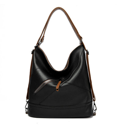 Weiche Ledermode Schultertasche mit großem Fassungsvermögen für Damen