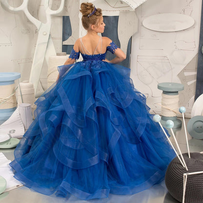 Vestido infantil con cola de sirena