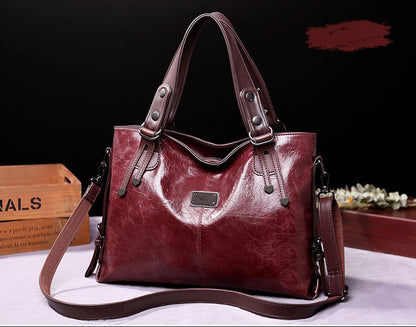 Retro Fashion Tote Casual Weiche Leder Schulter Crossbody Große Kapazität frauen Tasche