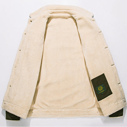 Winter plus Samt dicke Jeansjacke