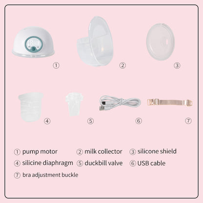 New All‑in‑One Hands‑Free Wearable Electric Breast Pump, Portable Silent Invisible Breast Milk Extractor with Strong Suction