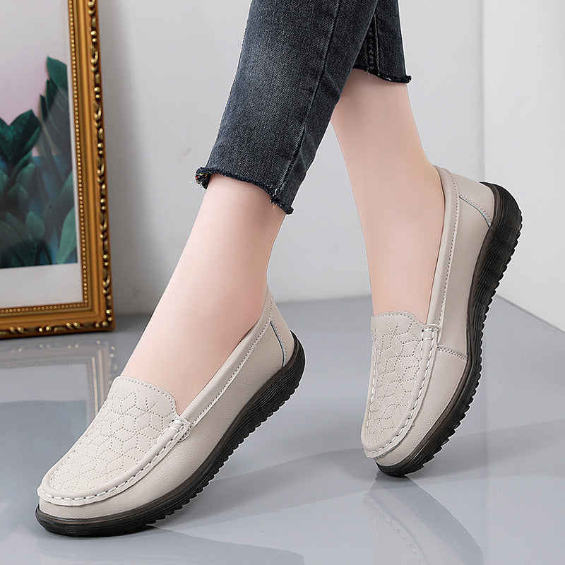 Zapato individual cómodo y transpirable, antideslizante y de suela blanda para mujer