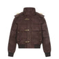 Warm fur collar cotton jacket with cotton jacket