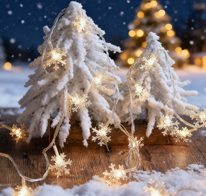 Christmas Snowflake Light - Warm Color Christmas Light LED String