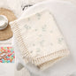 Double layer gauze blanket baby printed pure cotton crepe cloth trolley cover blanket tassel lace baby shawl blanket