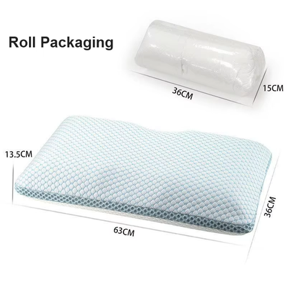 Cool cervical pillow with slow rebound memory cotton pillow for side sleeping and neck protection. Summer breathable and deep sl