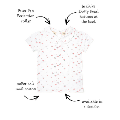 Peter Pan Short Sleeved T-Shirt - Floral