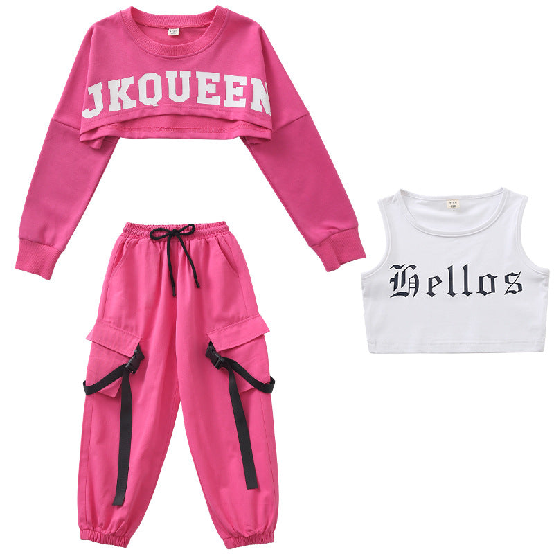 Girls' Jazz Dance Performance Outfit