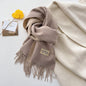 Double-sided Solid-color Scarf For Women