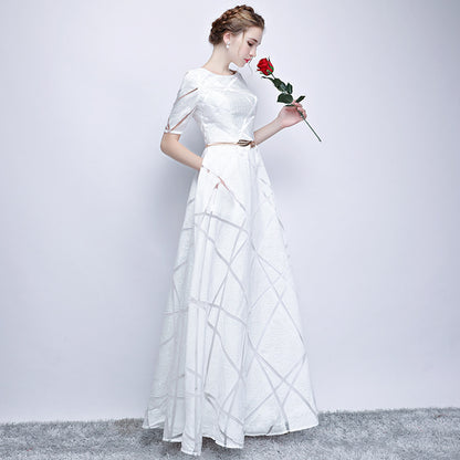 Vestido de anfitriona de banquete elegante y delgado para mujer