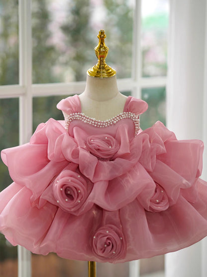 Vestido de noche para niños de año completo con minifalda