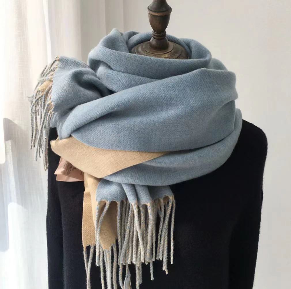 Double-sided Solid-color Scarf For Women