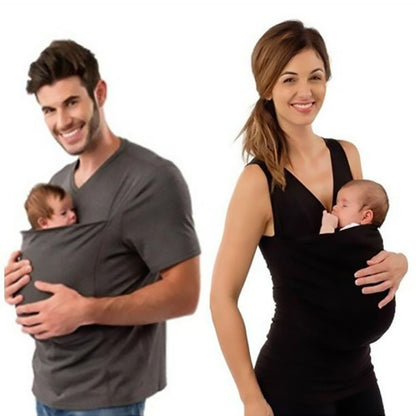 Ropa multifuncional para papá, chaleco tipo canguro, tipo momia, manga larga
