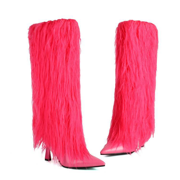 Women's Boots With Tassels, Stiletto Heels And Pointed Toes Fashionable, Minimalist Long Boots