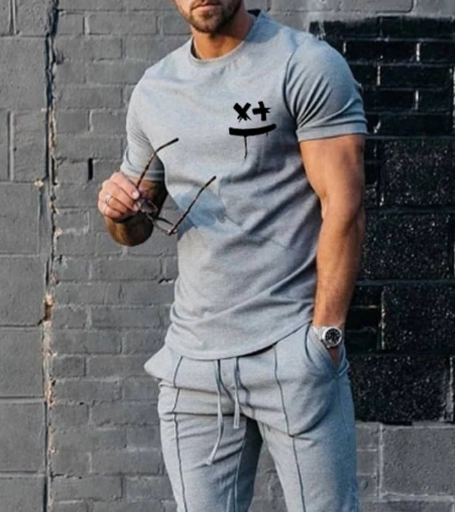 Conjunto deportivo de camiseta de manga corta para hombre