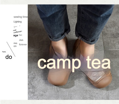 Flat Heel Retro Spring And Summer New Lace Up Casual Women's Shoes
